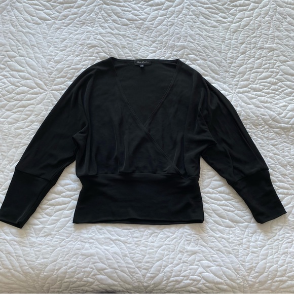 Aritzia Talula Babaton Black Wrap Top - Picture 3 of 5